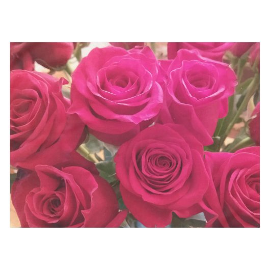 Mooie echte rode rozen print tafelkleed (Voorkant (Horizontaal))