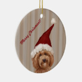 Mooie Echte tekst voor Labradoedle Love Dog Keramisch Ornament (Rechts)