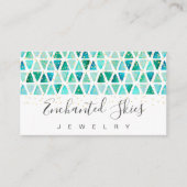 Mooie Edelsteen Goud Faux Folie Sieraden Visitekaartje (Voorkant)