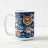 Mooie Edelstenen Diamanten Saffieren Parels Koffiemok (Links)