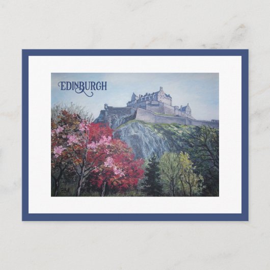 Mooie Edinburgh Castle Bonnie Schotland kunst Briefkaart (Voorkant)