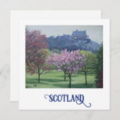 Mooie Edinburgh Castle fijn-kunst toerist Feestdagenkaart (Voorkant / Achterkant)