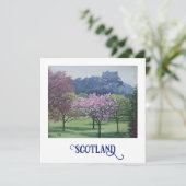 Mooie Edinburgh Castle fijn-kunst toerist Feestdagenkaart (Staand voorkant)