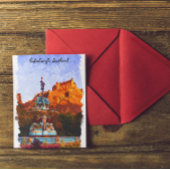 Mooie Edinburgh Scotland Castle Waterverf Briefkaart