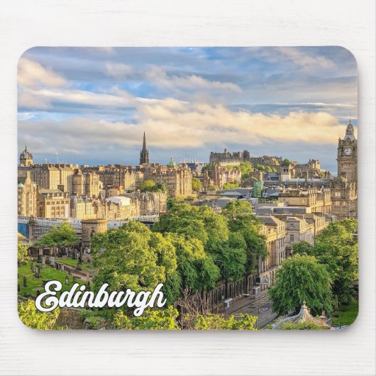 Mooie Edinburgh Silhouette, Schotland Muismat (Voorkant)
