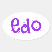Mooie Edo Ovale Sticker (Voorkant)