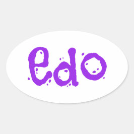 Mooie Edo Ovale Sticker