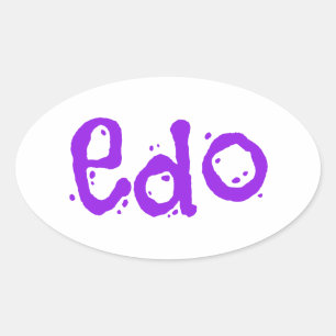 Mooie Edo Ovale Sticker