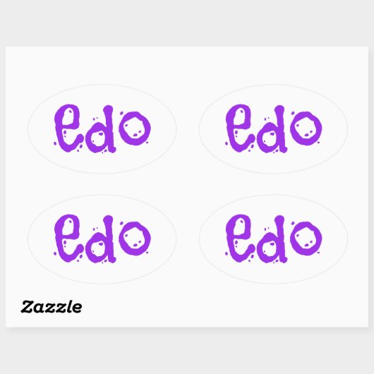 Mooie Edo Ovale Sticker (Vel)