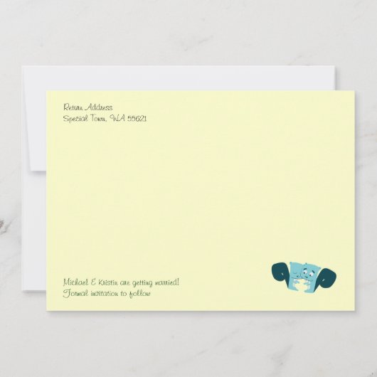 Mooie Eekhoorn Boom Save the Date (Achterkant)