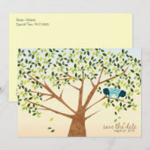 Mooie Eekhoorn Boom Save the Date (Voorkant / Achterkant)