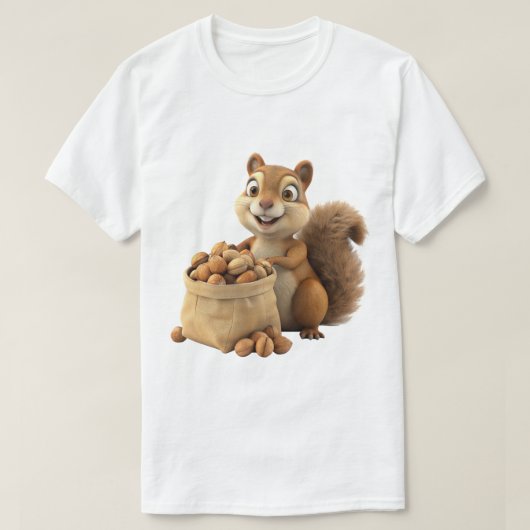Mooie eekhoorn dieroontwerp t-shirt (Design voorkant)