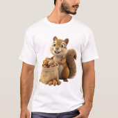 Mooie eekhoorn dieroontwerp t-shirt (Voorkant)