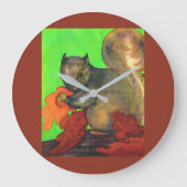 mooie eekhoorn grote klok (Voorkant)