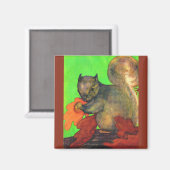 mooie eekhoorn magneet (Voorkant / Achterkant)