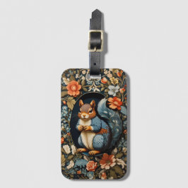 Mooie eekhoorn William Morris Geïnspireerd Bagagelabel