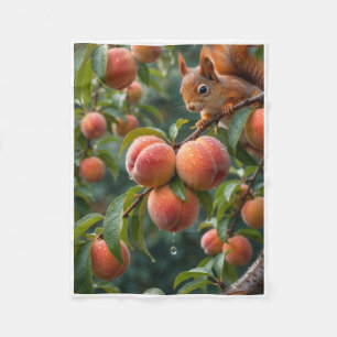 Mooie Eekhoorns En Verse Vruchten Natuur Vlies Bla Fleece Deken