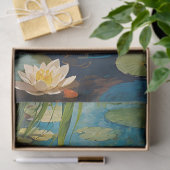 Mooie eend bij de vijver decoupage tissuepapier (Geschenk)