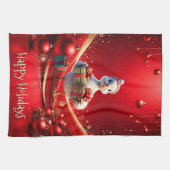 Mooie Eenden Kerst Vakantie Keukenhanddoek (Horizontaal)