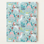 Mooie eenhoorn blauwe meisjes planner (Achterkant)