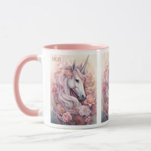 Mooie Eenhoorn Custom Monogram Mok