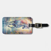 Mooie Eenhoorn Custom Name Sjabloon Bagagelabel (Voorkant horizontaal)