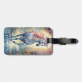 Mooie Eenhoorn Custom Name Sjabloon Bagagelabel (Achterkant horizontaal)