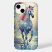 Mooie Eenhoorn Custom Name Sjabloon Case-Mate iPhone Case (Achterkant)