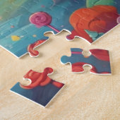 Mooie  eenhoorn gepersonaliseerd legpuzzel (Zijkant)