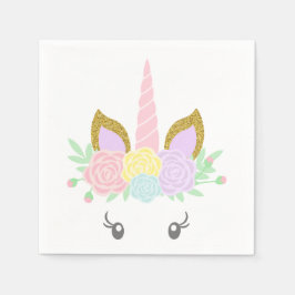 Mooie Eenhoorn Gezicht Baby Shower Servetten