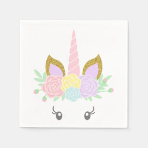 Mooie Eenhoorn Gezicht Baby Shower Servetten