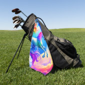 Mooie Eenhoorn Golfhanddoek (Groen)