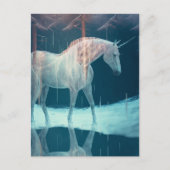 Mooie Eenhoorn in een Frozen Landschap Briefkaart (Voorkant)
