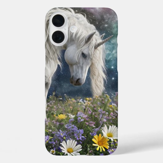 Mooie Eenhoorn in Wildflowers Fantasy Phone Case-Mate iPhone Case (Achterkant)