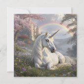 Mooie Eenhoorn, Kasteel en Regenboog  Kaart (Voorkant)