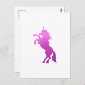 Mooie eenhoorn - Kies achtergrondkleur Briefkaart (Voorkant / Achterkant)