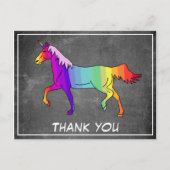Mooie Eenhoorn Krijtbord Bedankt Briefkaart (Voorkant)