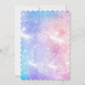 Mooie Eenhoorn met Ballonnen Thema Uitnodigingen (Achterkant)