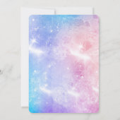 Mooie Eenhoorn met Ballonnen Thema Uitnodigingen (Achterkant)