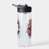Mooie eenhoorn met bloemen waterfles (Rechts)