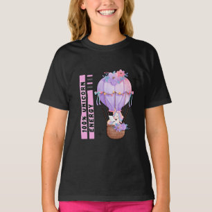 Mooie eenhoorn met regenboogkleur t-shirt
