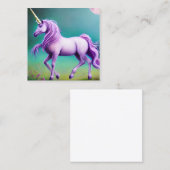 Mooie Eenhoorn Paard Graphic Vierkante Visitekaartje (Voorkant / Achterkant)