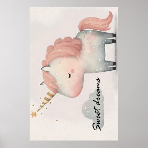 Mooie eenhoorn poster