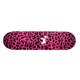 Mooie eenhoorn roze luipaardprint persoonlijk skateboard