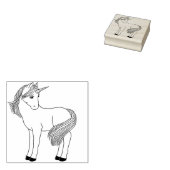 Mooie eenhoorn rubberen stempel (Gestempeld)