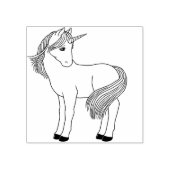 Mooie eenhoorn rubberen stempel (Afrduk)