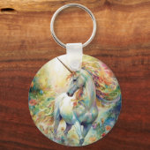 Mooie Eenhoorn Sleutelhanger met aangepaste naam (Achterkant)
