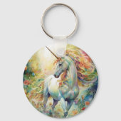 Mooie Eenhoorn Sleutelhanger met aangepaste naam (Achterkant)