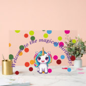 Mooie eenhoorn verjaardag Acryl Teken Acryl Bord (Huwelijk)