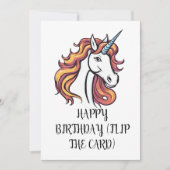 Mooie eenhoorn verjaardagskaart kaart (Voorkant)